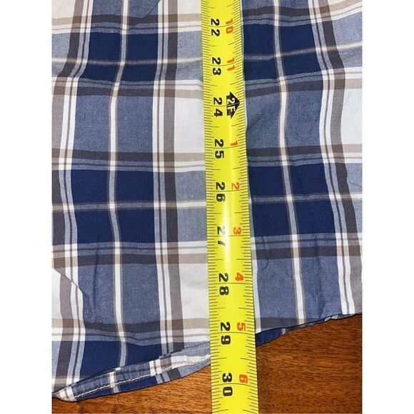 Carhartt Shirt Mens XL Blue Plaid Short Sleeve Button Up - Picture 2 of 5